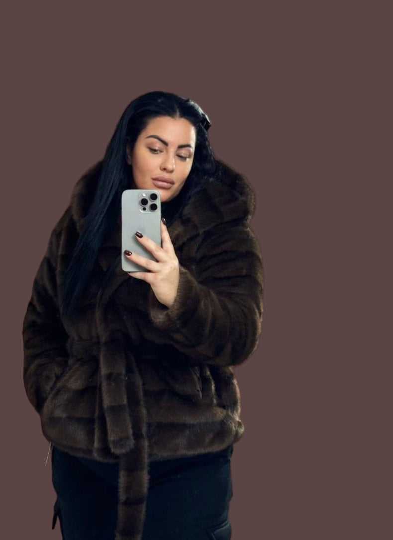 Eco pelliccia modello accapatoio